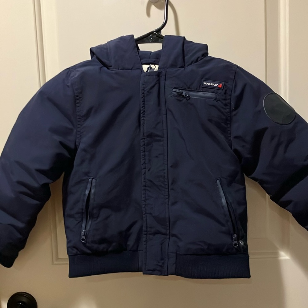 *Good/VG Boys Woolrich Size 4 DOWN Jacket Bomber Style Great Quality No Pills